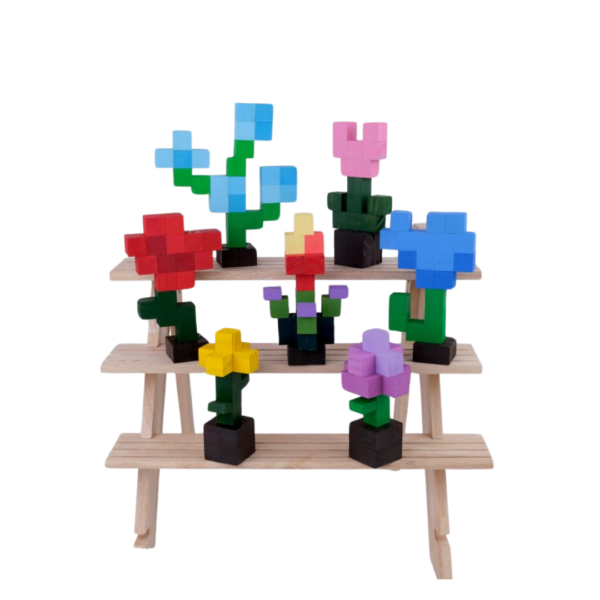 Minecraft Flower Model: Blue Orchid And Chrysanthemum Combo -Minecraft Figures