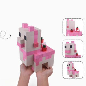 Minecraft Llama Camel Wood Model- Pink -Minecraft Figures