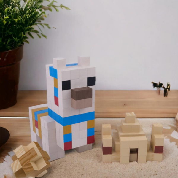 Minecraft Llama Camel Wood Model- Beige -Minecraft Figures