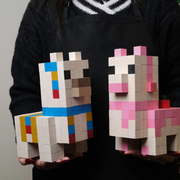 Minecraft Llama Camel Wood Model- Pink -Minecraft Figures