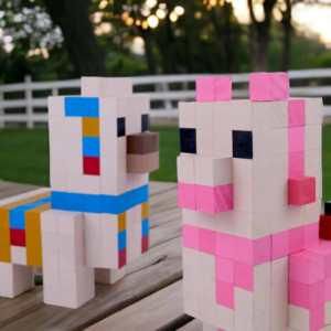 Minecraft Llama Camel Wood Model- Pink -Minecraft Figures