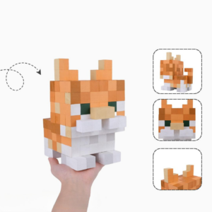 Minecraft Style Garfield Cat Model -Minecraft Figures