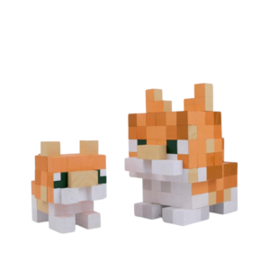 Minecraft Style Garfield Cat Model -Minecraft Figures