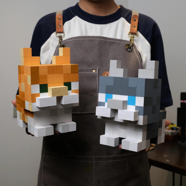 Minecraft Style Garfield Cat Model -Minecraft Figures