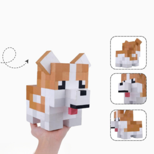 Minecraft Style Corgi Dog Model -Minecraft Figures