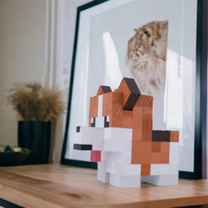 Minecraft Style Corgi Dog Model -Minecraft Figures