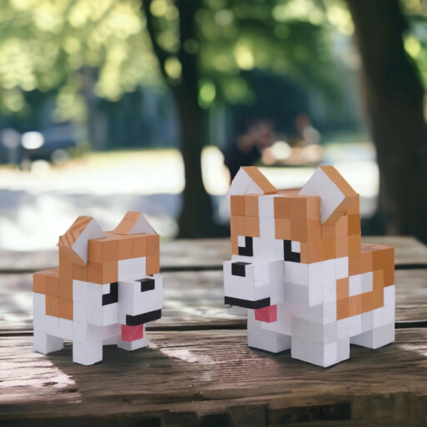 Minecraft Style Corgi Dog Model -Minecraft Figures