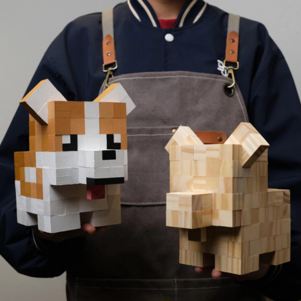 Minecraft Style Corgi Dog Model -Minecraft Figures