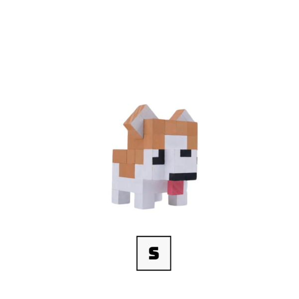 Minecraft Style Corgi Dog Model -Minecraft Figures