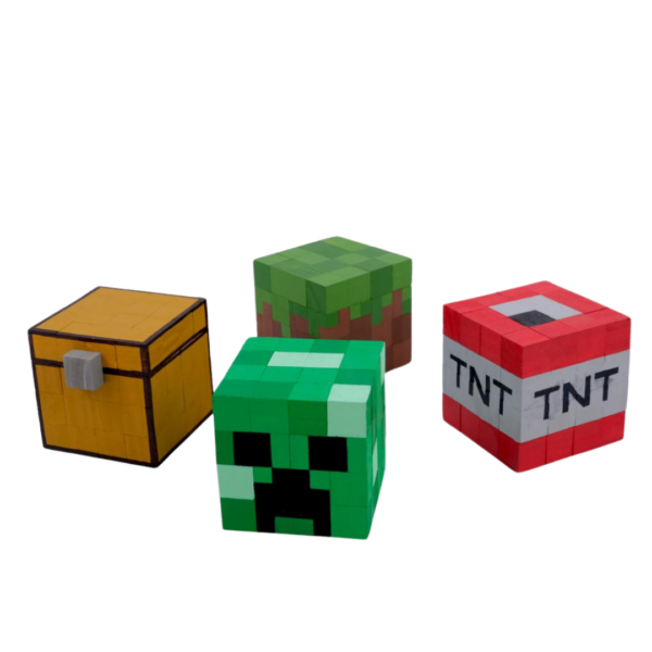 Iconic Minecraft Blocks Cube Model Creeper Head  -Minecraft Figures