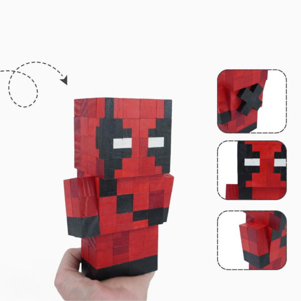 Wooden Model Of Deadpool Character -Deadpool Figures