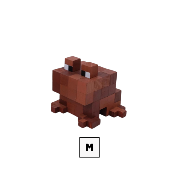 Minecraft Frog Wooden Model- Brown -Minecraft Figures