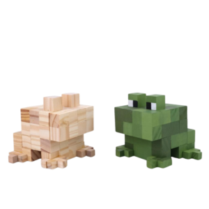 Minecraft Frog Wooden Model- Green -Minecraft Figures