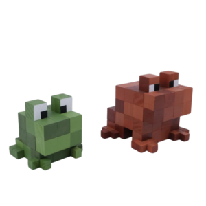 Minecraft Frog Wooden Model- Brown -Minecraft Figures