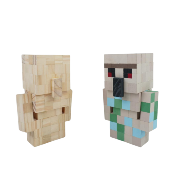 Minecraft Iron Golem Wooden Model Iron Golem -Iron Golem Minecraft Figure