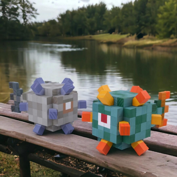 Minecraft Guardian Wood Model Gray -Minecraft Figures