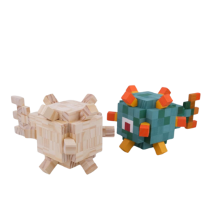 Minecraft Guardian Wooden Model Green -Minecraft Figures