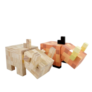 Minecraft Hoglin Wooden Model of Hell Pig -Minecraft Figures