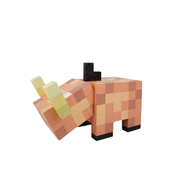 Minecraft Hoglin Wooden Model Of Hell Pig -Minecraft Figures