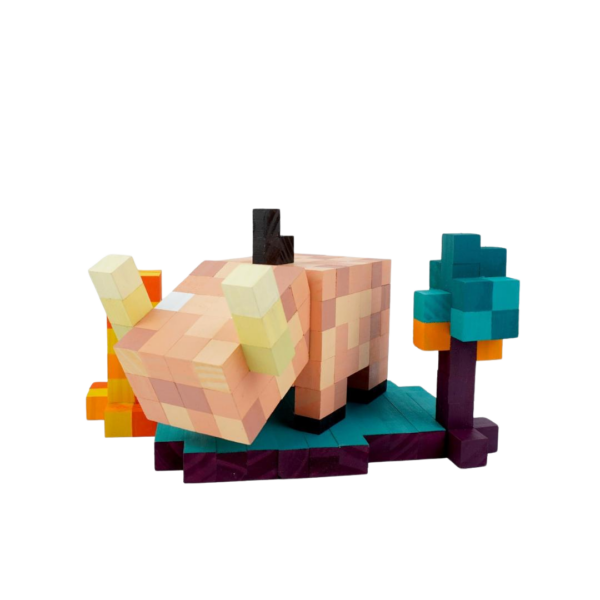 Minecraft Hoglin Wooden Model Of Hell Pig -Minecraft Figures