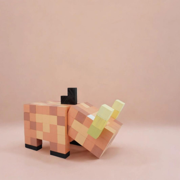 Minecraft Hoglin Wooden Model Of Hell Pig -Minecraft Figures