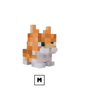 Minecraft Style Garfield Cat Model -Minecraft Figures