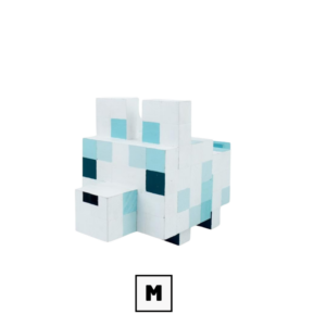 Minecraft Snow Fox Wood Model -Minecraft Figures