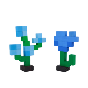 Minecraft Flower Model: Blue Orchid and Chrysanthemum Combo -Minecraft Figures