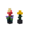 Minecraft Flower Model: Onion And Poppy Combo -Minecraft Figures