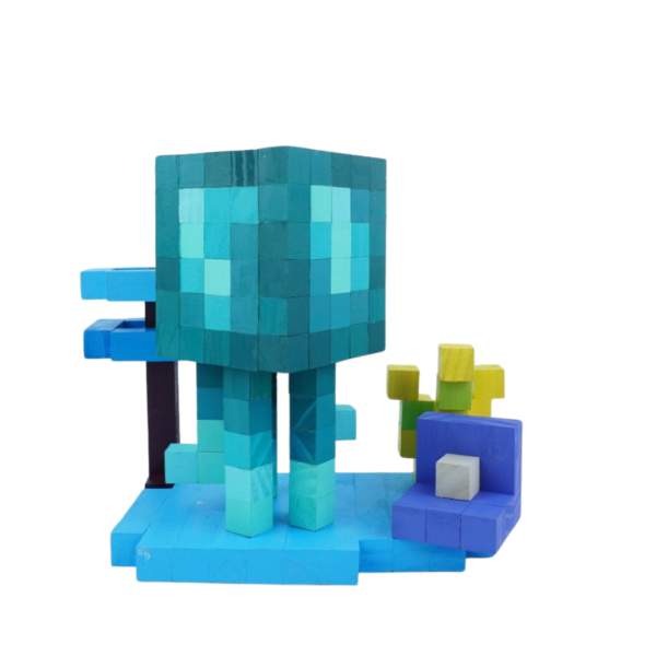 Minecraft Glow Squid Wood Model -Minecraft Figures