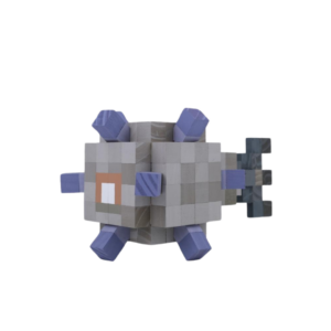 Minecraft Guardian Wood Model Gray -Minecraft Figures