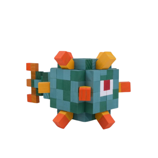 Minecraft Guardian Wooden Model Green -Minecraft Figures