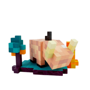 Minecraft Hoglin Wooden Model of Hell Pig -Minecraft Figures