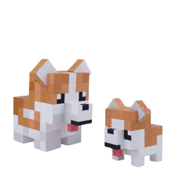 Minecraft Style Corgi Dog Model -Minecraft Figures