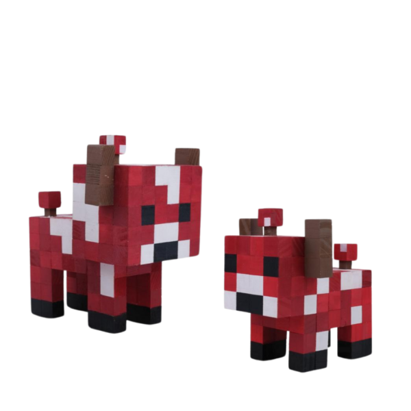 Minecraft Mooshroom Wood Model -Minecraft Figures