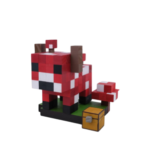 Minecraft Mooshroom Wood Model -Minecraft Figures