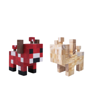 Minecraft Mooshroom Wood Model -Minecraft Figures