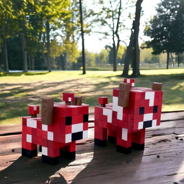 Minecraft Mooshroom Wood Model -Minecraft Figures