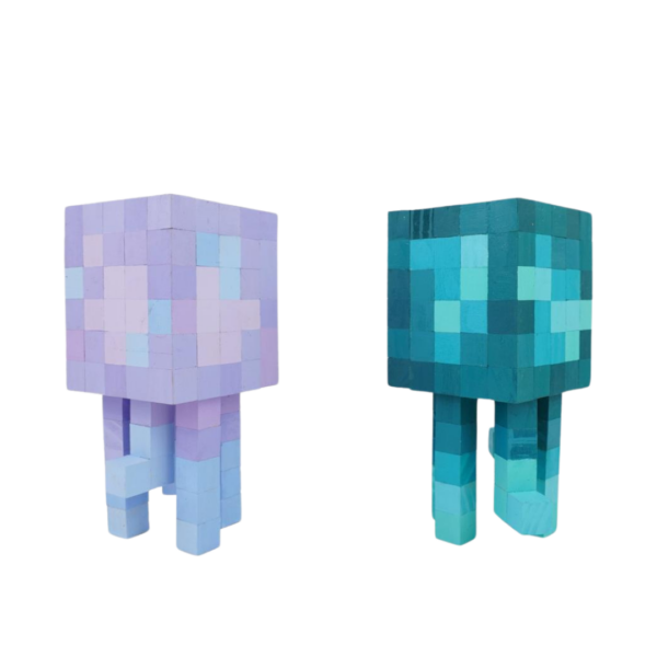 Minecraft Glow Squid Wood Model -Minecraft Figures