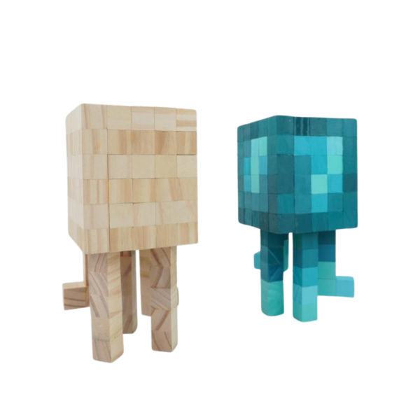 Minecraft Glow Squid Wood Model -Minecraft Figures