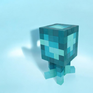 Minecraft Glow Squid Wood Model -Minecraft Figures