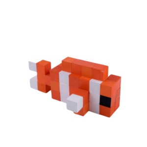 Nemo Clownfish Model Minecraft Style- Orange -Minecraft Figures