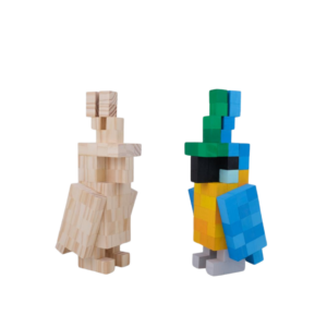 Minecraft Parrot Wood Model Parrot Size M- Green -Minecraft Figures