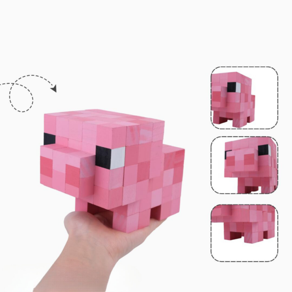 Minecraft Pig Wooden Model -Minecraft Figures