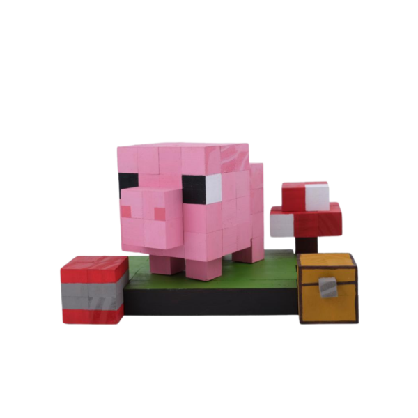 Minecraft Pig Wooden Model -Minecraft Figures