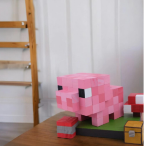 Minecraft Pig Wooden Model -Minecraft Figures