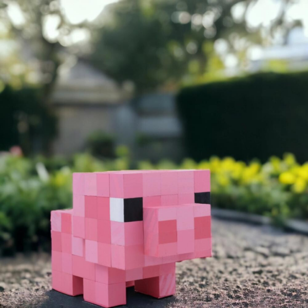 Minecraft Pig Wooden Model -Minecraft Figures