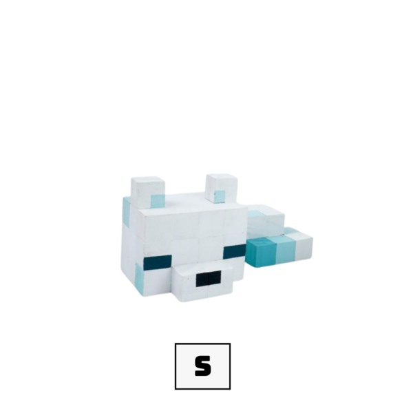 Minecraft Snow Fox Wood Model -Minecraft Figures