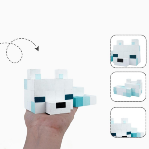 Minecraft Snow Fox Wood Model -Minecraft Figures