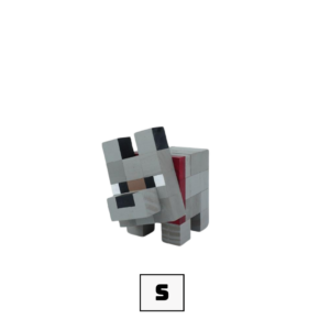 Minecraft Tamed Wolf Wood Model -Minecraft Figures